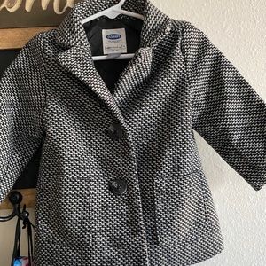 Old navy white black coat